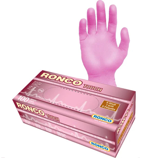 RONCO Touch - Pink Nitrile Examination Gloves 3.5 Mil