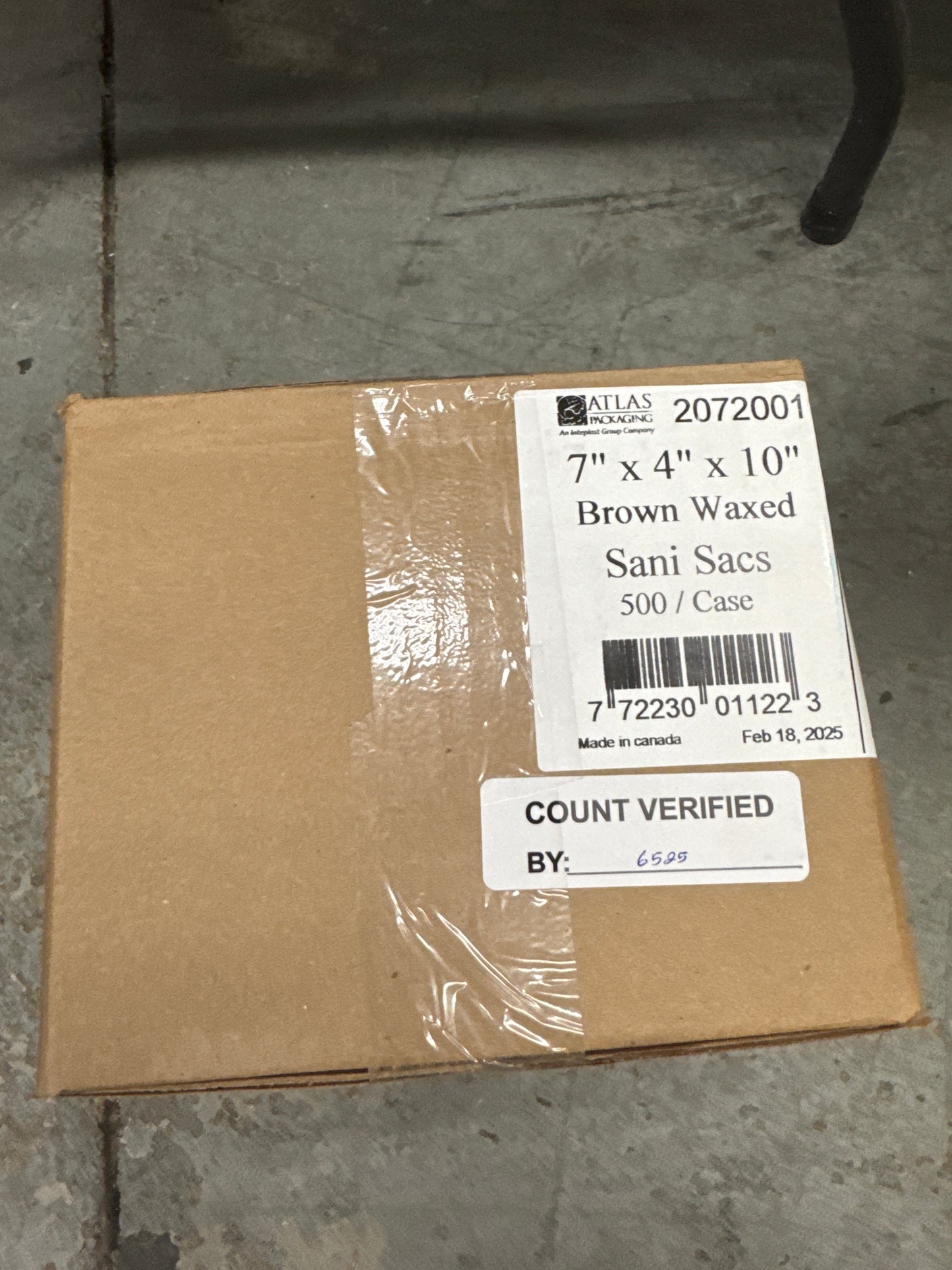 Atlas Brown Waxed Sani Sacs