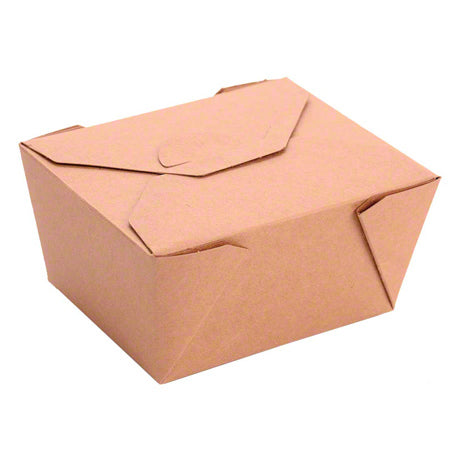 GreenCentury® GreenPak 28 oz. Paper Fold Top Takeout Box #1 - Kraft
