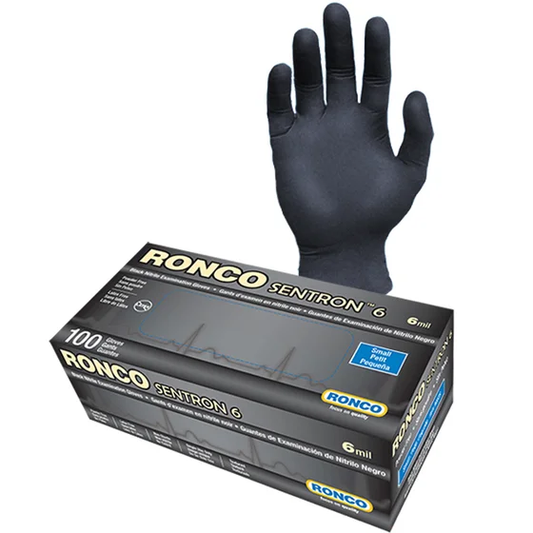 Ronco Sentron™ 6 Black Nitrile Gloves