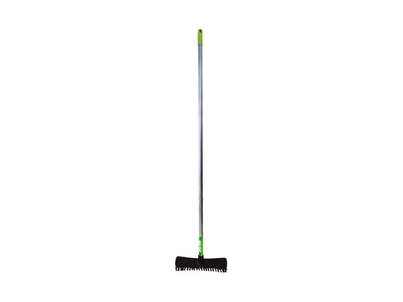 Globe™ Floor And Deck Scrub Brushes With Metal Handle - 10"L Head/ 48"L Handle