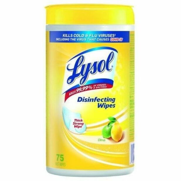 Lysol Disinfectant Wipes Citrus - 75 Wipes/Canister