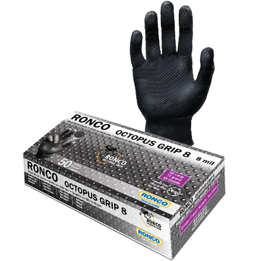 Ronco Octopus Grip™ 8 Black Nitrile Gloves