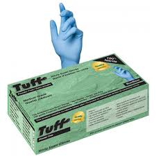 Tuff Nitrile Exam Gloves Blue - Medium