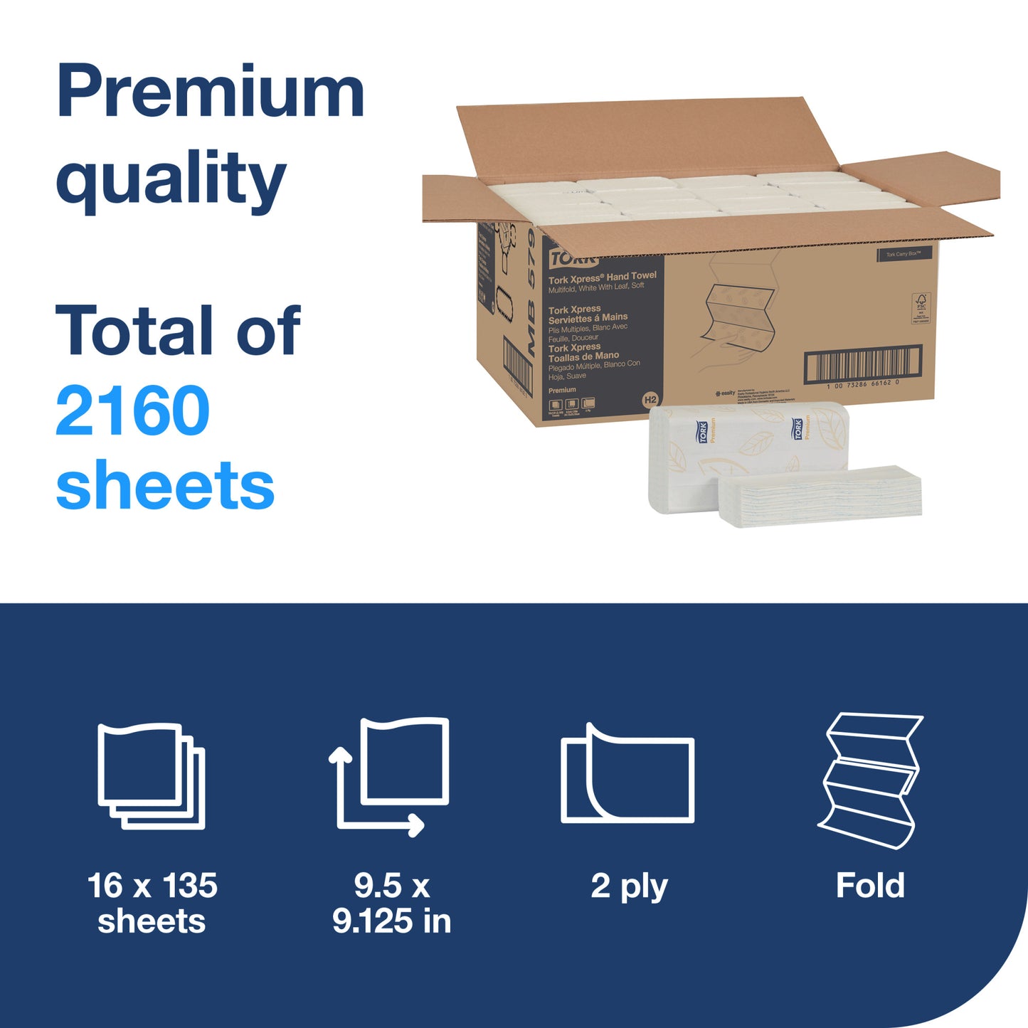 Tork® Premium Soft Xpress® Multifold Paper Hand Towel
