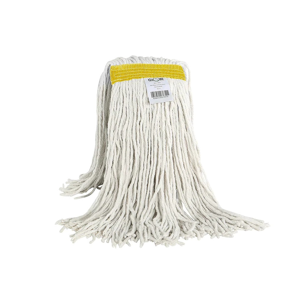 Globe™ Cut End Wet Mop White Cotton - 24oz