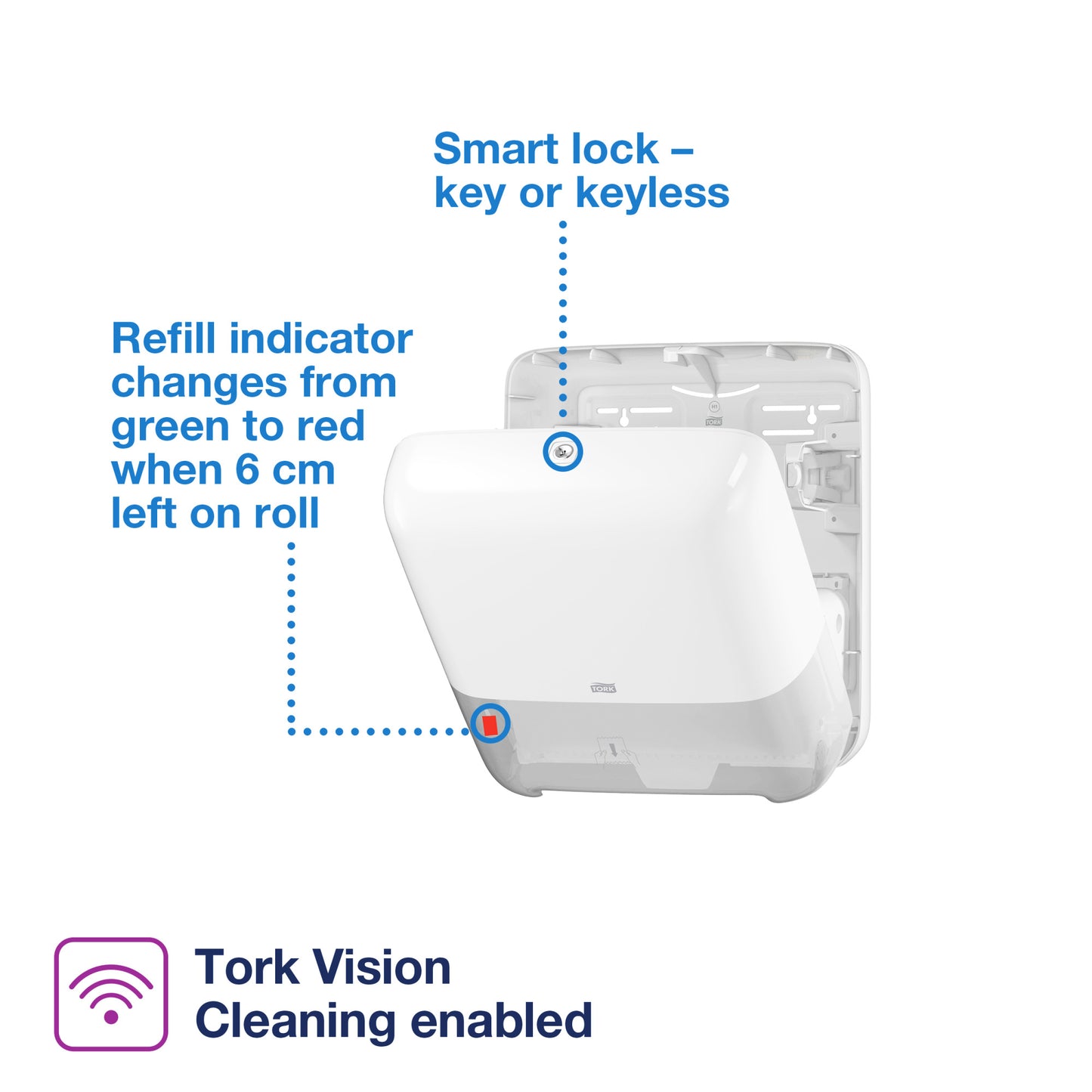 Tork Matic® Paper Hand Towel Roll Dispenser White H1