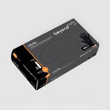 Beyond Safe 5.0 Mil Nitrile Medical Examination Gloves Black - Medium