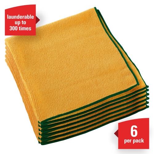 WypAll® Microfiber Cloth Yellow 6/Pack
