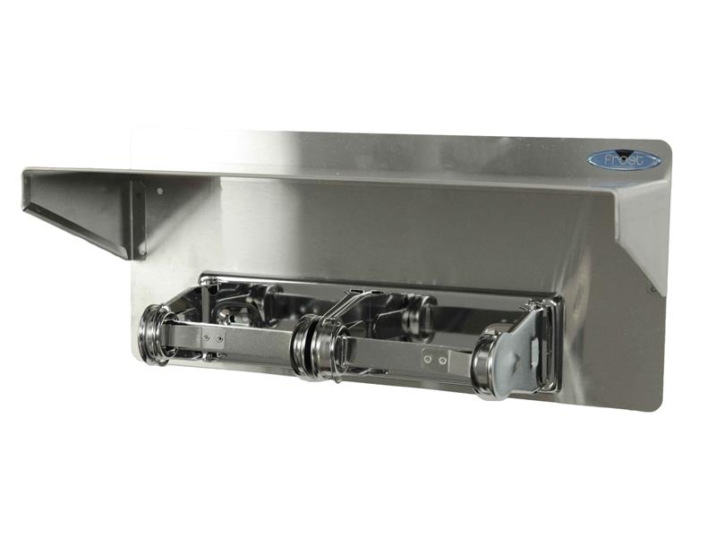 Frost Standard Double Toilet Tissue Holder W/Shelf