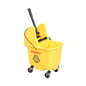 Kwik-It Compact Mop Pail Downpress Wringer 27L - Yellow