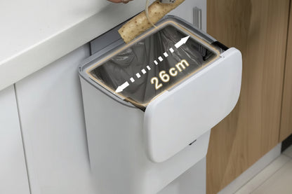 Stor-Kwik Hinged Lid 9L Wastebasket - White