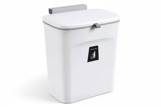 Stor-Kwik Hinged Lid 9L Wastebasket - White