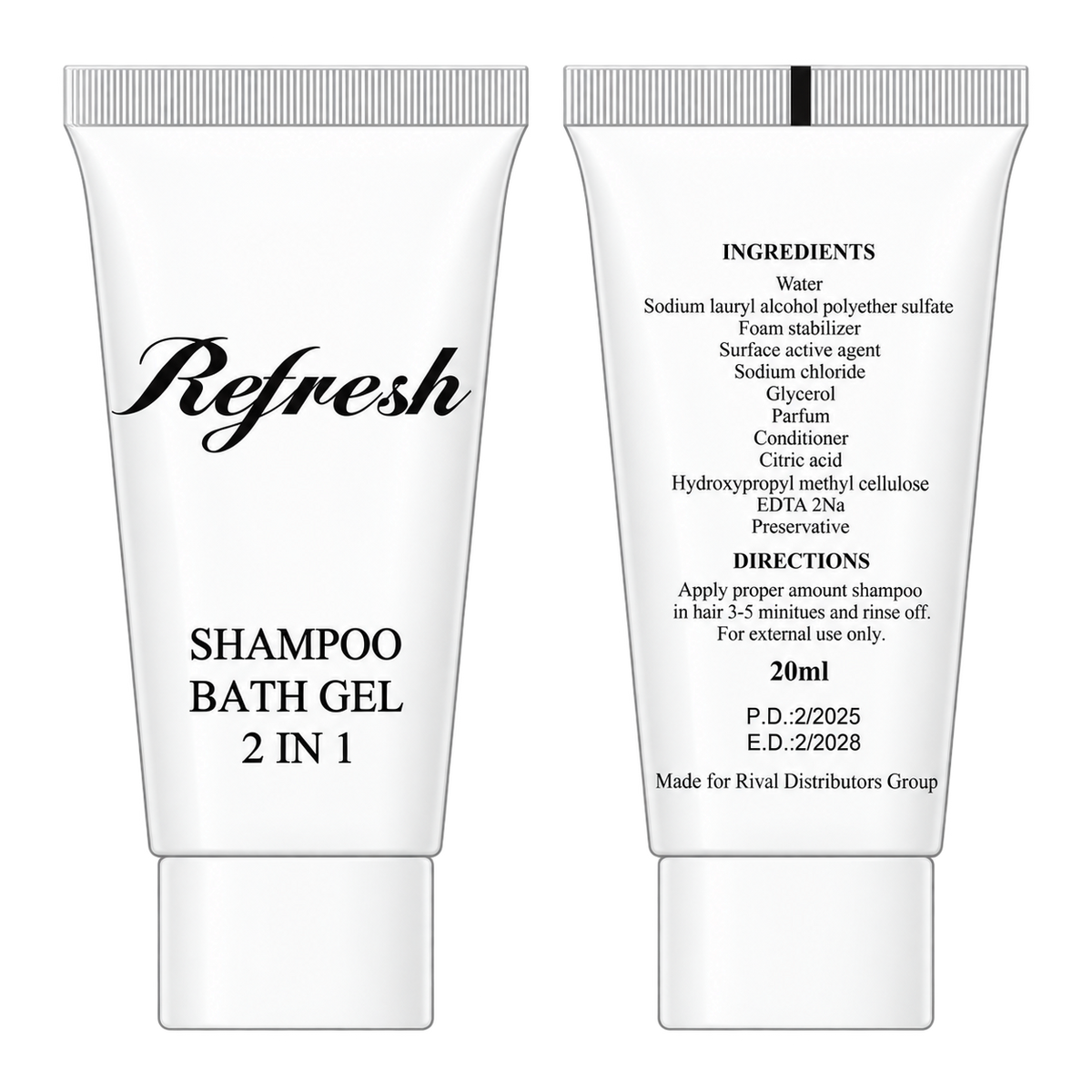 Refresh Body and Hair Shampoo 20ml - 500/Case