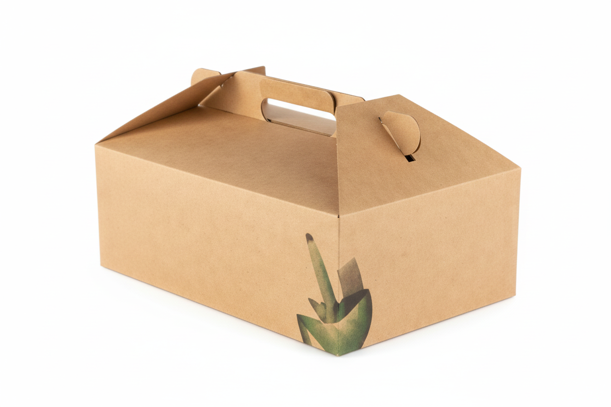 ECOBISTRO® Kraft Meal Box Handle Low