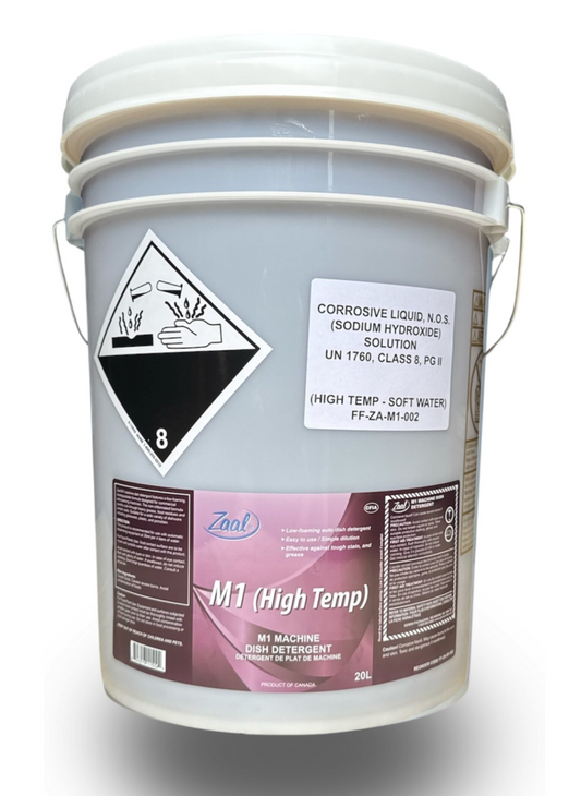 Zaal Machine Dish High Temp. (Hard Water) 20L