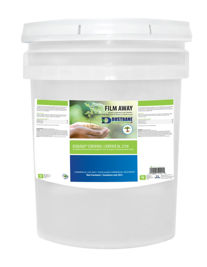 Dustbane Film Away neutral cleaner and ice melt remover, 20 L pail