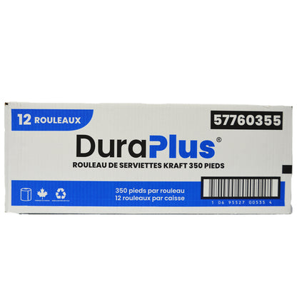 DuraPlus® Hardwound Paper Towel Kraft 350' - 12 Rolls/Case