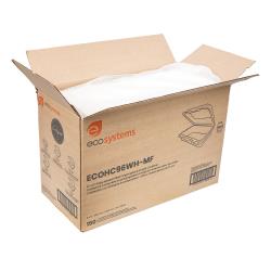 EcoSystems® 1 Compartment Hinged Container 9" x 6" - 150/Case