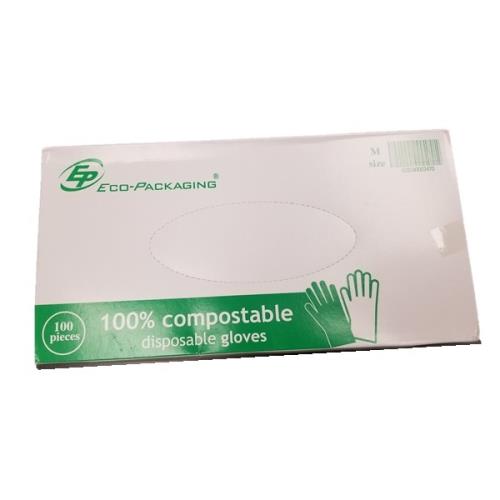 Eco-Packaging® Compostable Gloves  100 Gloves - Large