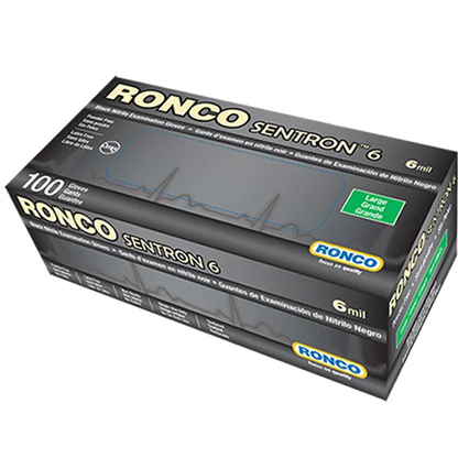 Ronco Sentron™ 6 Black Nitrile Gloves