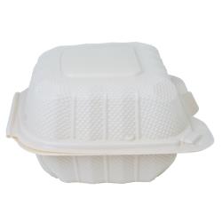 EcoSystems® 1 Compartment Hinged Container 6" x 6" - 250/Case