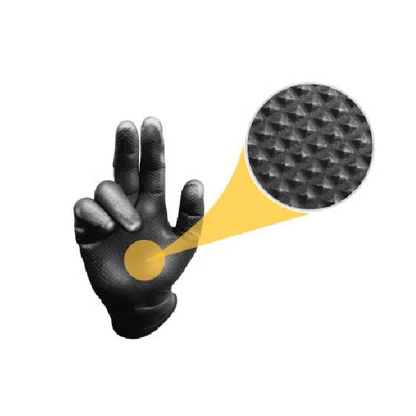 Ronco Octopus Grip™ 8 Black Nitrile Gloves