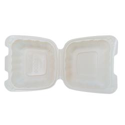 EcoSystems® 1 Compartment Hinged Container 6" x 6" - 250/Case