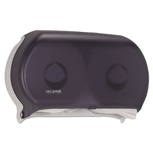 San Jamar Jumbo Roll Bath Tissue Dispenser Double Roll Universal - Black