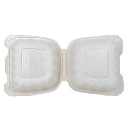 EcoSystems® 1 Compartment Hinged Container 6" x 6" - 250/Case