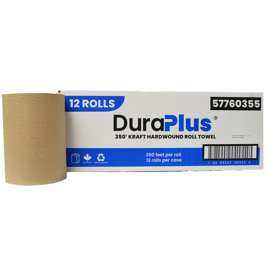 DuraPlus® Hardwound Paper Towel Kraft 350' - 12 Rolls/Case
