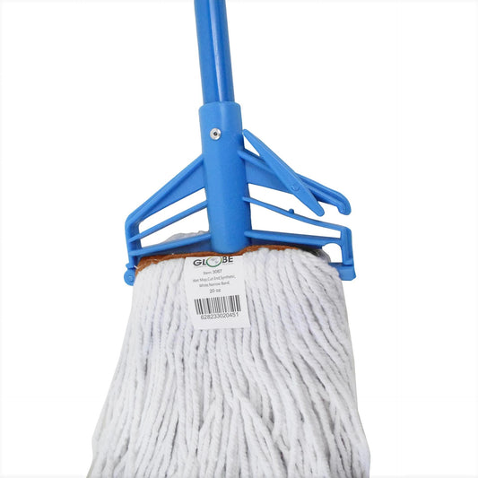 Globe™ Syn-Pro® Narrow Band Wet White Cut End Mop Synthetic