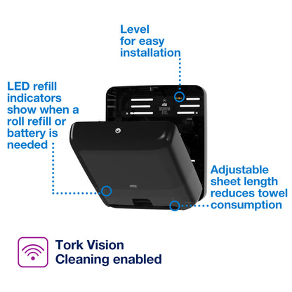 Tork Matic® Hand Towel Roll Dispenser with Intuition™ Sensor H1 Black