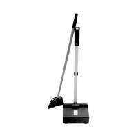 Globe™ Heavy-Duty Lobby Dustpan with Wheels and Lobby Broom Combo