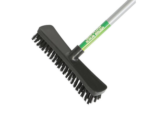 Globe™ Floor And Deck Scrub Brushes With Metal Handle - 10"L Head/ 48"L Handle
