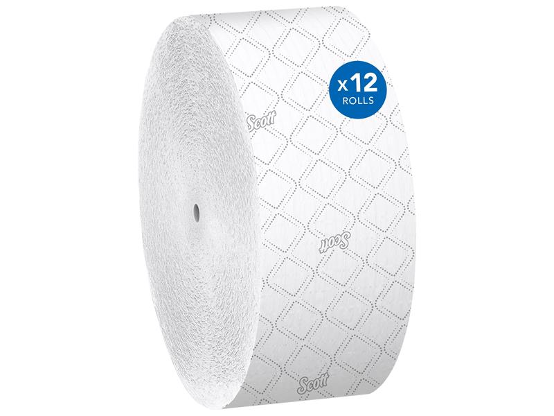 Scott® Coreless High-Capacity Jumbo Roll Toilet Paper (07006) 2-Ply White - (1,150'/Roll, 12 Rolls/Case,