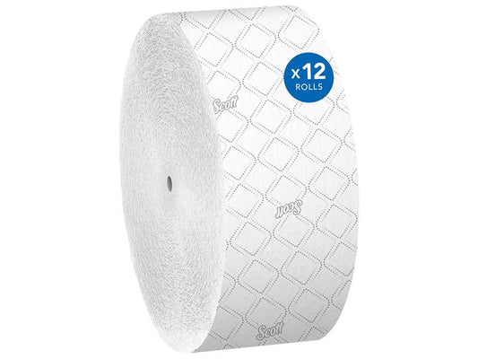 Scott® Coreless High-Capacity Jumbo Roll Toilet Paper (07006) 2-Ply White - (1,150'/Roll, 12 Rolls/Case,