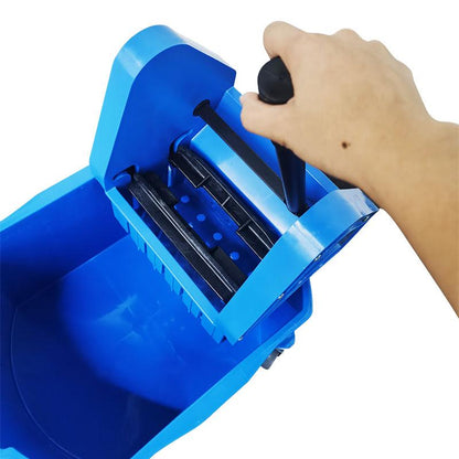 Kwik-It Mop Pail/Downpress Wringer 38L - Blue