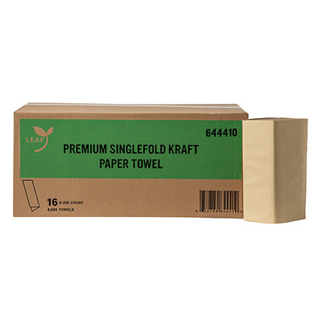 LEAF Singlefold 1 Ply Towel Kraft