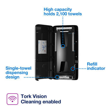 Tork PeakServe® Continuous™ Paper Hand Towel Dispenser Black H5