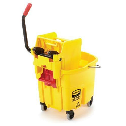 Rubbermaid Wavebrake Mop Bucket and Side Press Yellow 26QT
