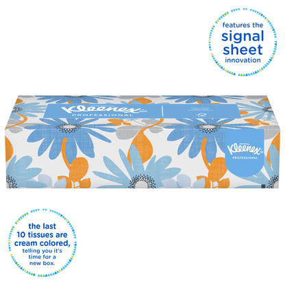Kleenex Facial Tissue White Flat Box 100