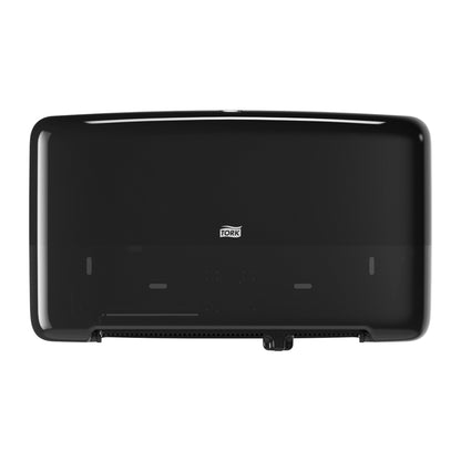 Tork Twin Mini Jumbo Toilet Paper Roll Dispenser Black T2