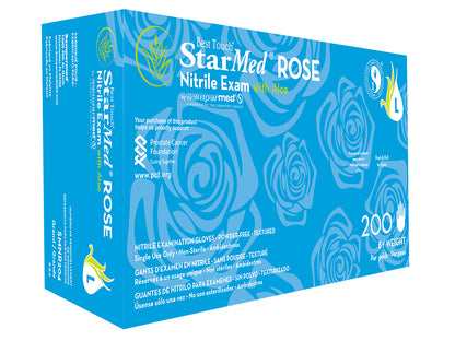 Best Touch StarMed ROSE (Pink) Nitrile Exam Gloves with Aloe