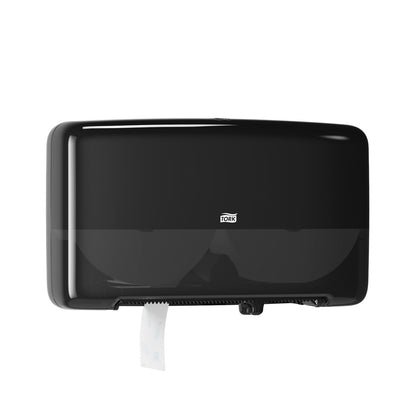Tork Twin Mini Jumbo Toilet Paper Roll Dispenser Black T2